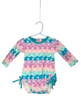 Ruffle Butts Multi-Stripe Swim Onesie 6-12M